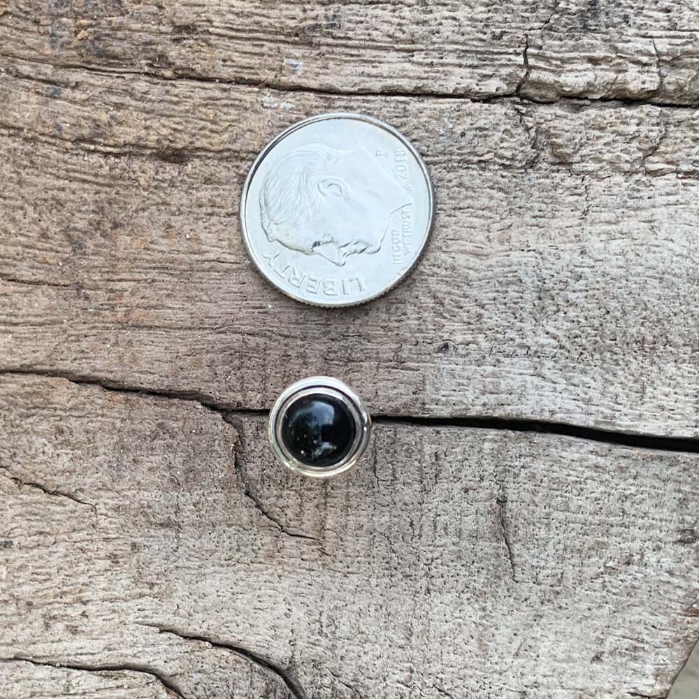 Black Onyx Sterling Studs