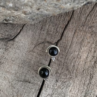 black onyx stud earrings