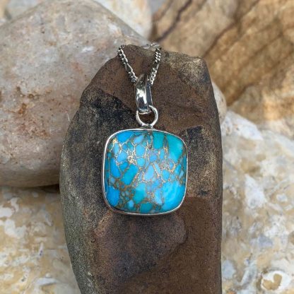 Blue Copper Turquoise Pendant