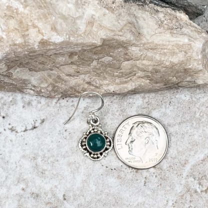 Green Onyx Sterling Earrings