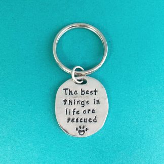 Animal Rescue Pewter Keychain