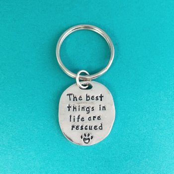 Animal Rescue Pewter Keychain
