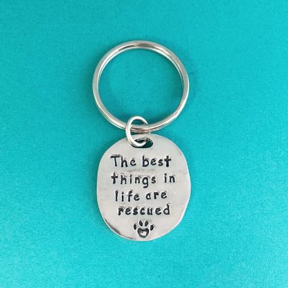 Animal Rescue Pewter Keychain