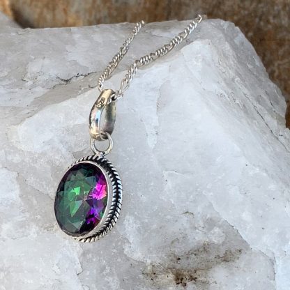 Mystic Topaz Sterling Pendant