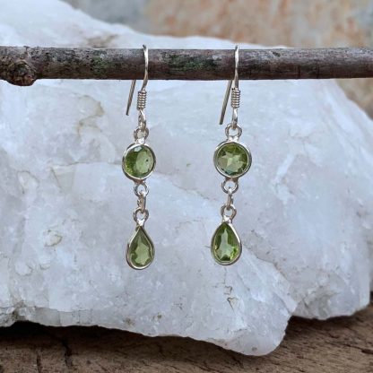 Peridot Sterling Dangle Earrings