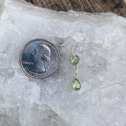 Peridot Sterling Drop Earrings - Image 2