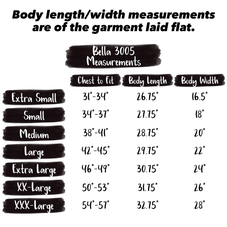 essentials shirt sizing