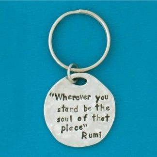 Rumi Quote Pewter Keychain