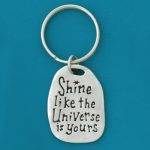 Pewter Keychain Universe is Yours