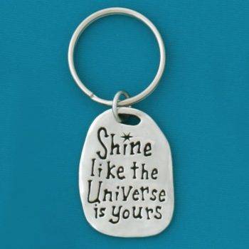 Pewter Keychain Universe is Yours