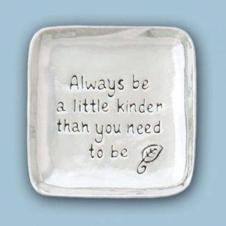 Pewter Be Kinder Home Decor Tray