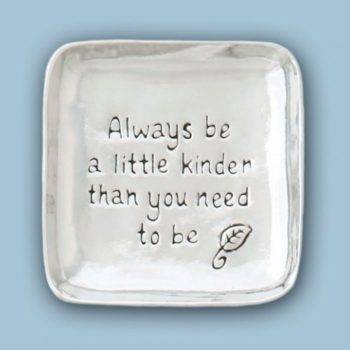 Pewter Be Kinder Home Decor Tray