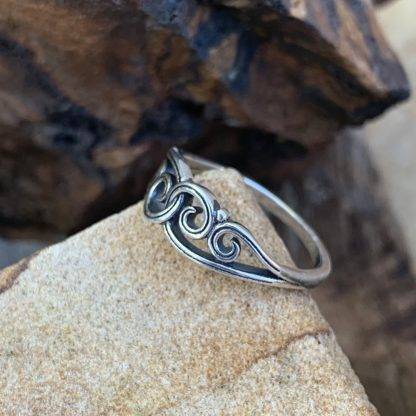 Interlocking Swirls Sterling Ring