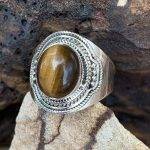 Sterling Silver Tigers Eye Ring