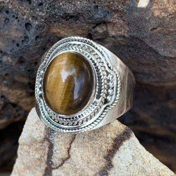 Sterling Silver Tigers Eye Ring