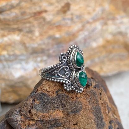 Malachite Sterling Silver Ring