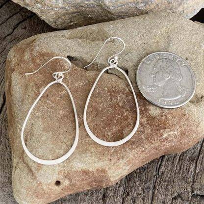 Sterling Pear Shape Earrings