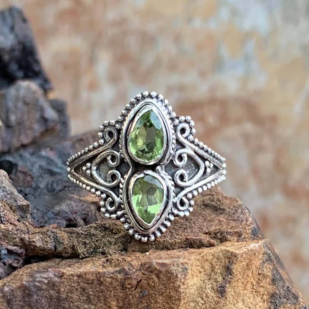 Peridot & Sterling Silver Ring - GLE-Good Living Essentials