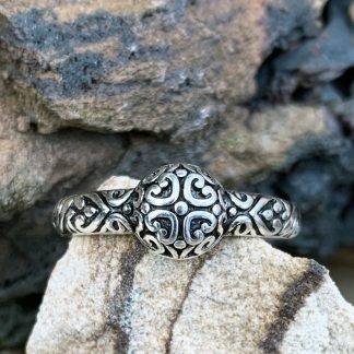 Hearts Sterling Oxidized Ring