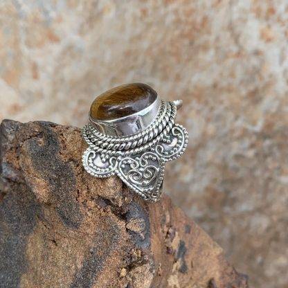 Sterling Tiger's Eye Ring - GLE-Good Living Essentials