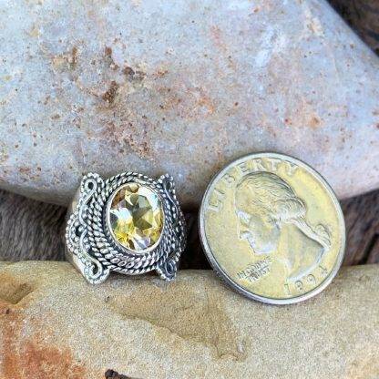 Sterling Silver Citrine Ring