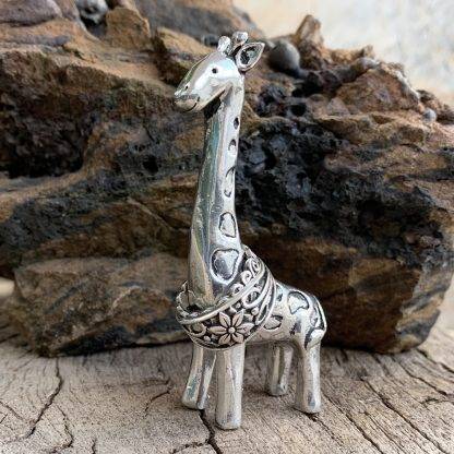 Pewter Giraffe Ring Holder