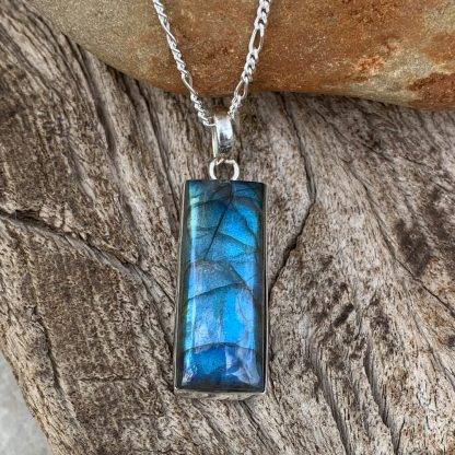 Labradorite Sterling Rectangular Pendant