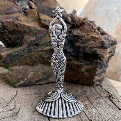 Mermaid Pewter Art Ring Holder