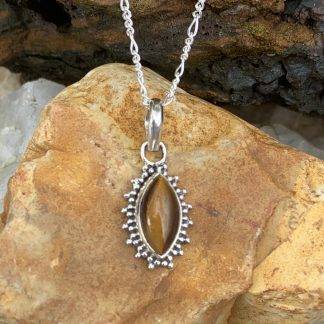 Tiger's Eye Marquise Pendant