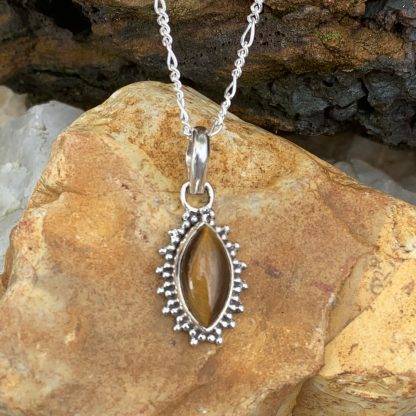 Tigers Eye Sterling Silver Pendant