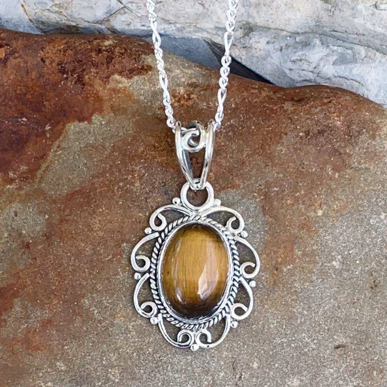 Oval Tiger's Eye Pendant - GLE-Good Living Essentials