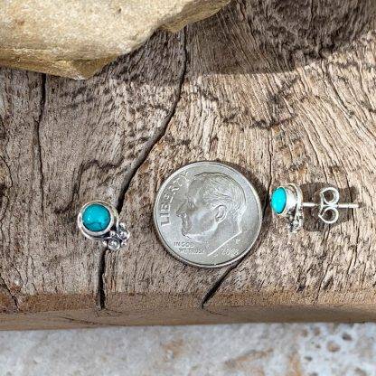 Turquoise Sterling Dainty Studs