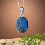 an image of a Labradorite Sterling Oval Pendant