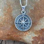 Compass Sterling Silver Pendant