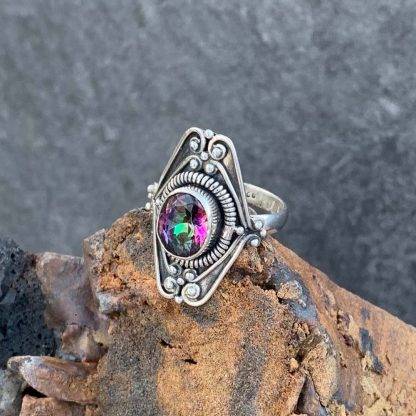 Sterling Mystic Topaz Ring