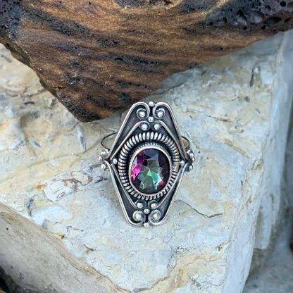 Sterling Mystic Topaz Ring