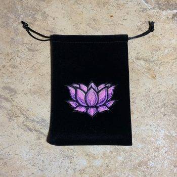 Drawstring Pouch Lotus Design