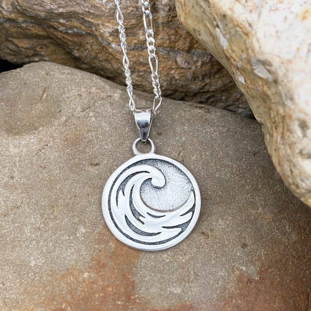 Sterling Silver Wave Pendant - GLE-Good Living Essentials