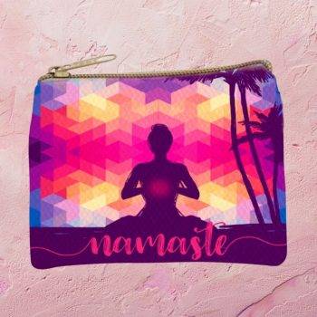 Namaste Zippered Coin Purse