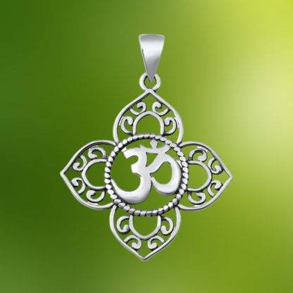 Sterling Silver Om Pendant