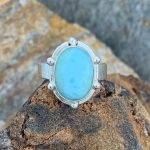 Larimar Sterling Silver Ring