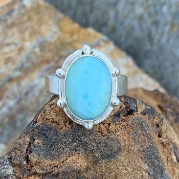 Larimar Sterling Silver Ring