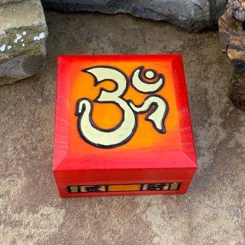 Handcrafted Red Wooden Box