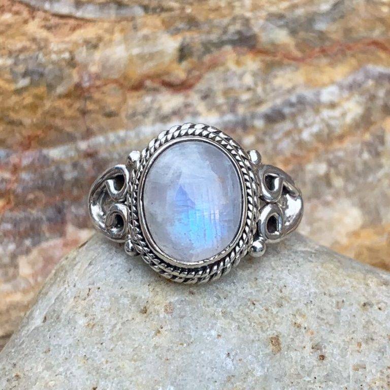 Rainbow Moonstone Double-Heart Ring - GLE-Good Living Essentials