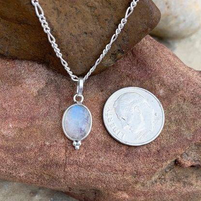 Mini Rainbow Moonstone Pendant