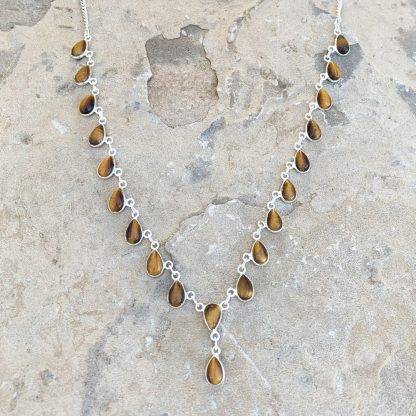 Tiger's Eye Waterfall Necklace