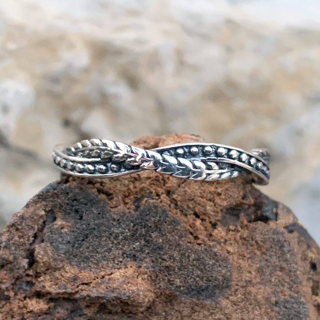 Braided clearance ring silver