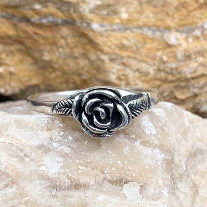 Sterling Blooming Rose Ring