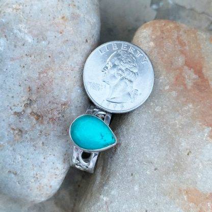 Teardrop Turquoise Sterling Ring