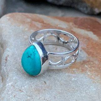 Teardrop Turquoise Sterling Ring